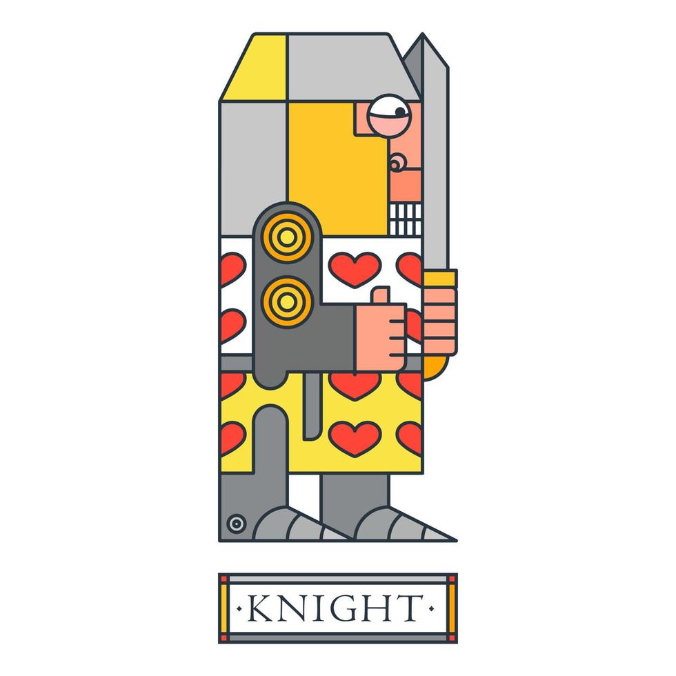 chevalier médiéval fantastique en armure complète vecteur