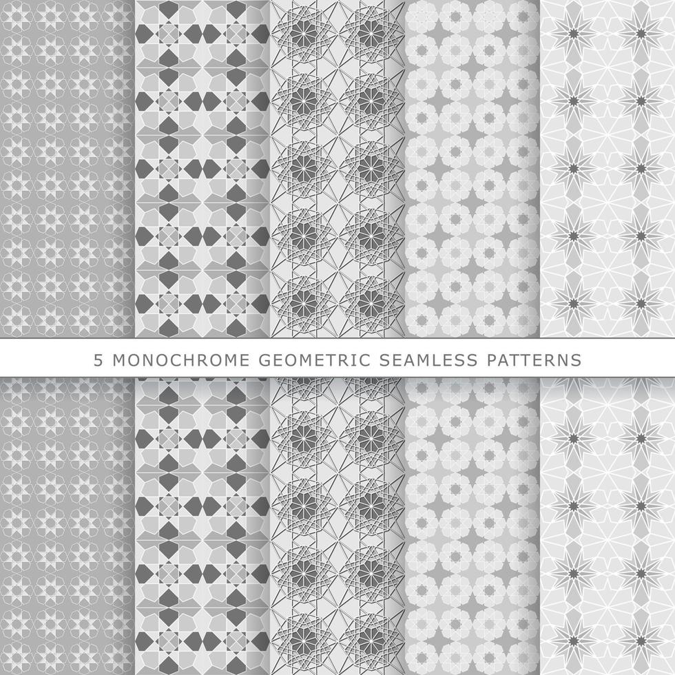 ensemble de motifs géométriques sans soudure vecteur