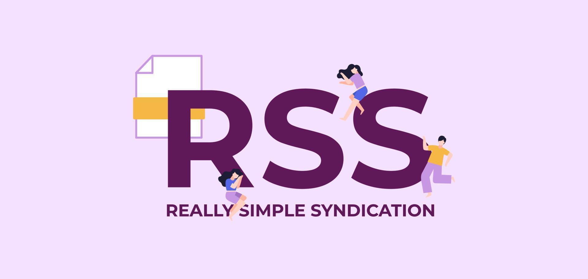 rss syndication vraiment simple. technologies de programmation et de codage d'entreprise et logiciels Web. vecteur