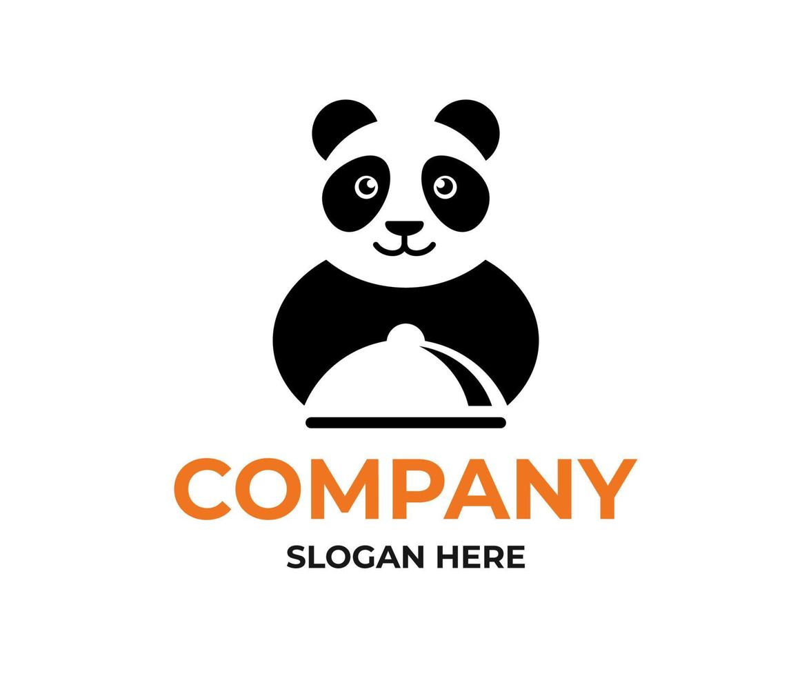 illustration d'icône de chef panda mignon. concept d'icône de nourriture animale isolé. style de dessin animé plat vecteur