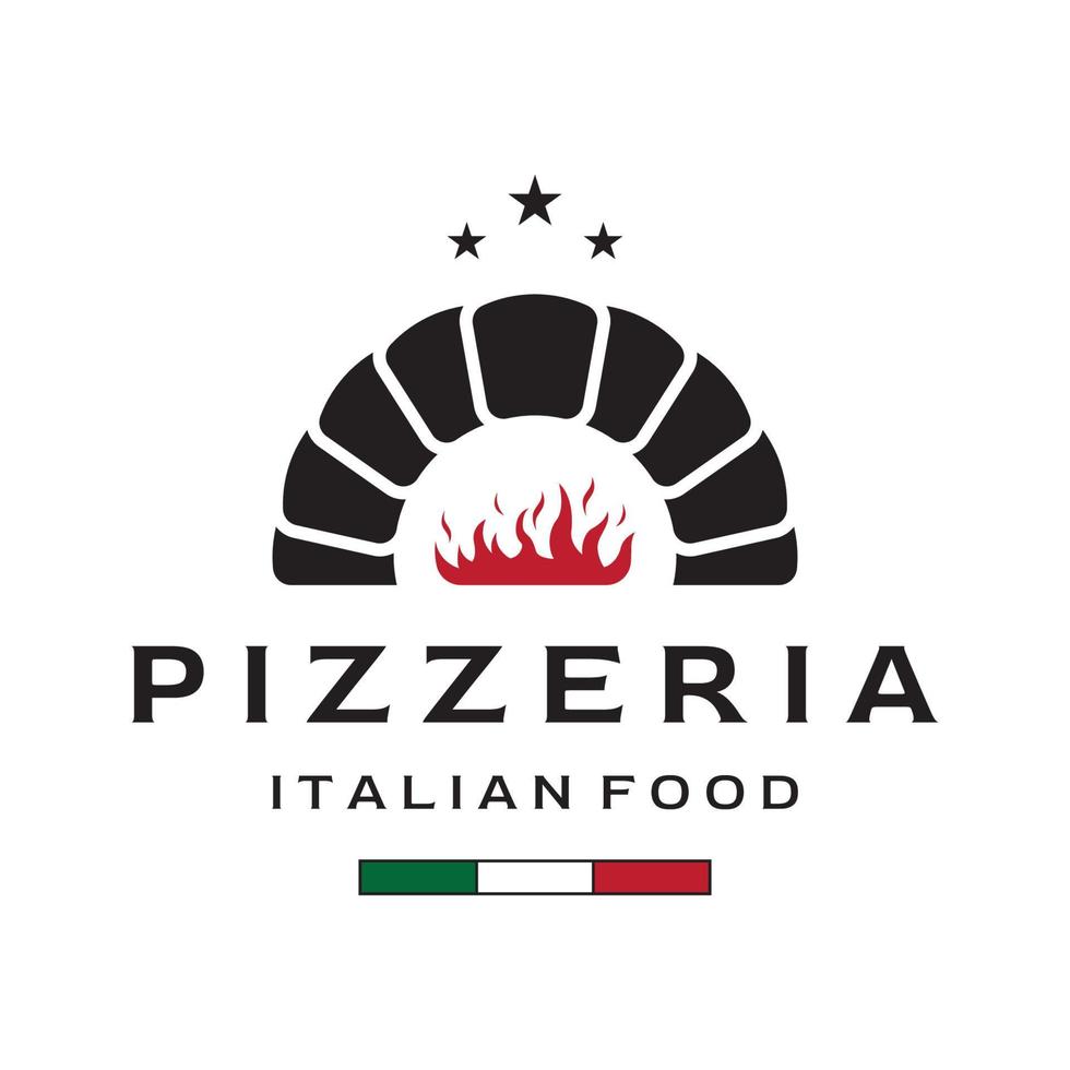 conception créative de logo de cuisine italienne délicieuse et délicieuse. avec signe d'ustensiles de cuisine vintage. logos pour restaurants, cafés, clubs et badges. vecteur