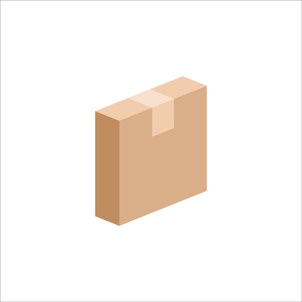 icône de boîte en carton, vecteur et illustration.