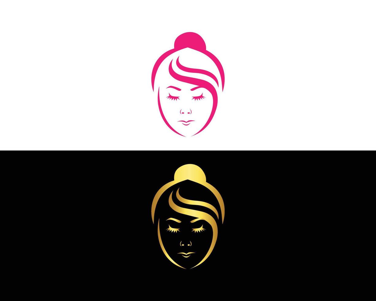 beauté femme logo design vecteur premium créatif moderne.