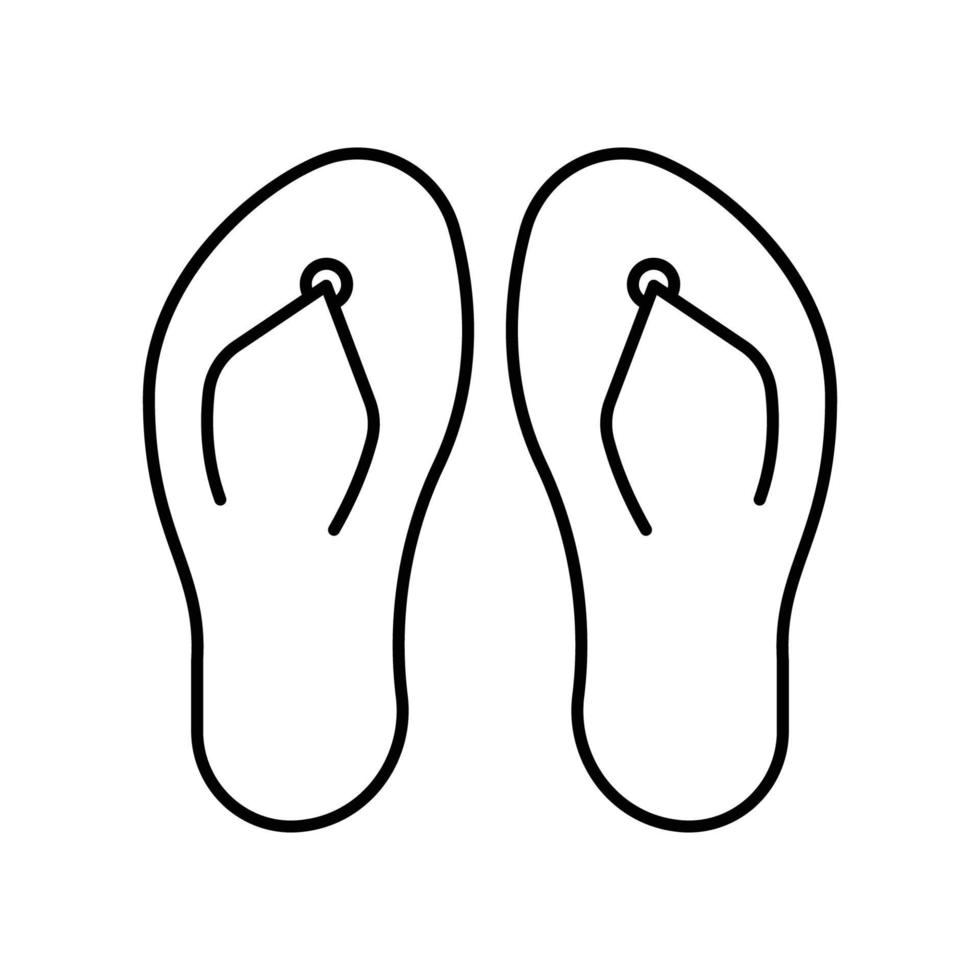 illustration d'icône de ligne de tongs. icône liée aux vacances. conception simple modifiable vecteur