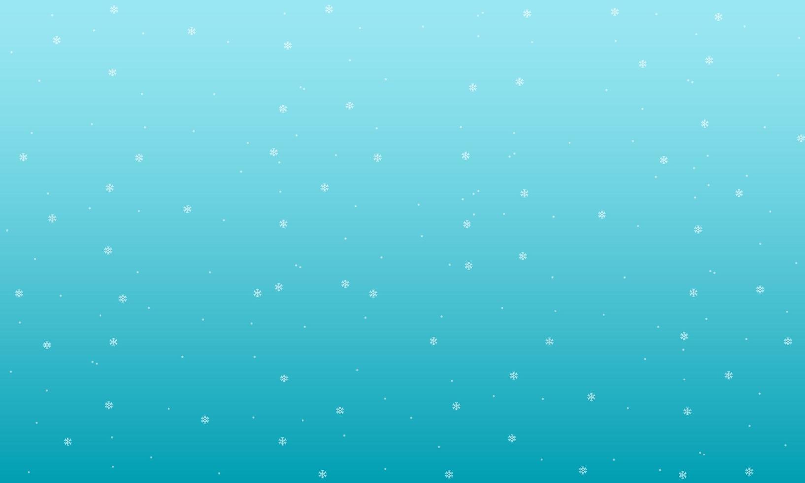 flocons de neige tombant sur un dégradé bleu vecteur