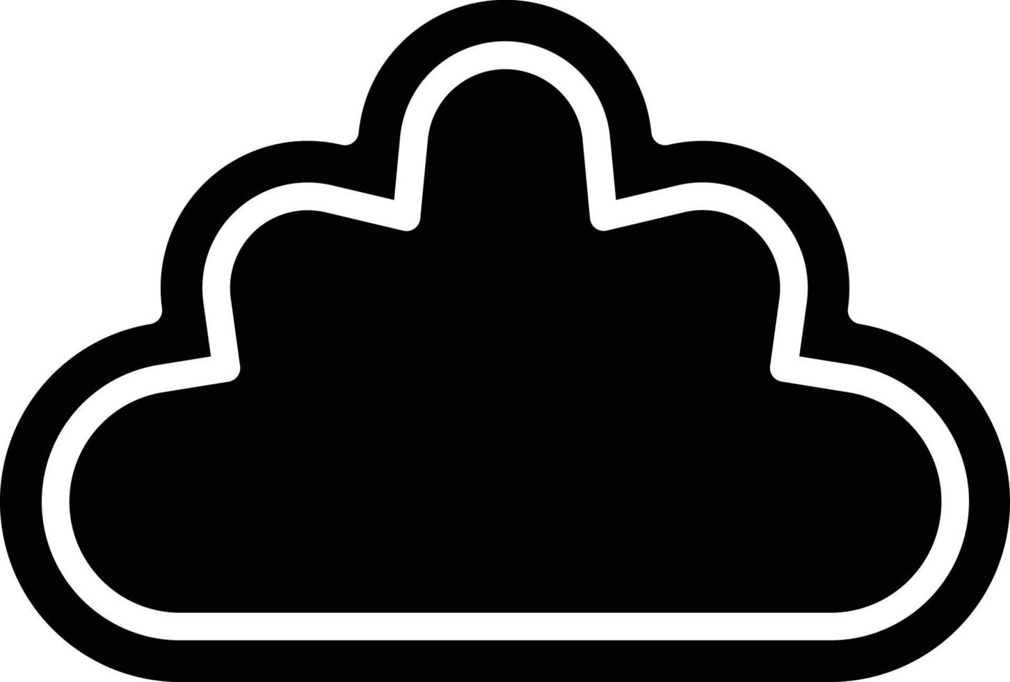 style d'icône de nuage vecteur