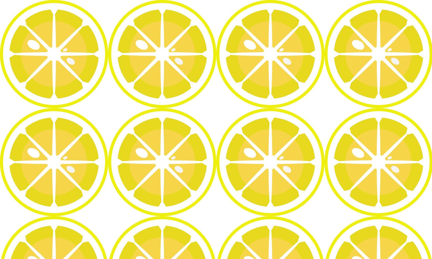 motif de tranche de citron jaune vecteur