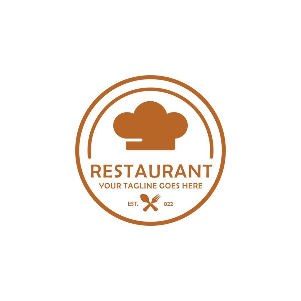 création de logo plat simple restaurant vecteur