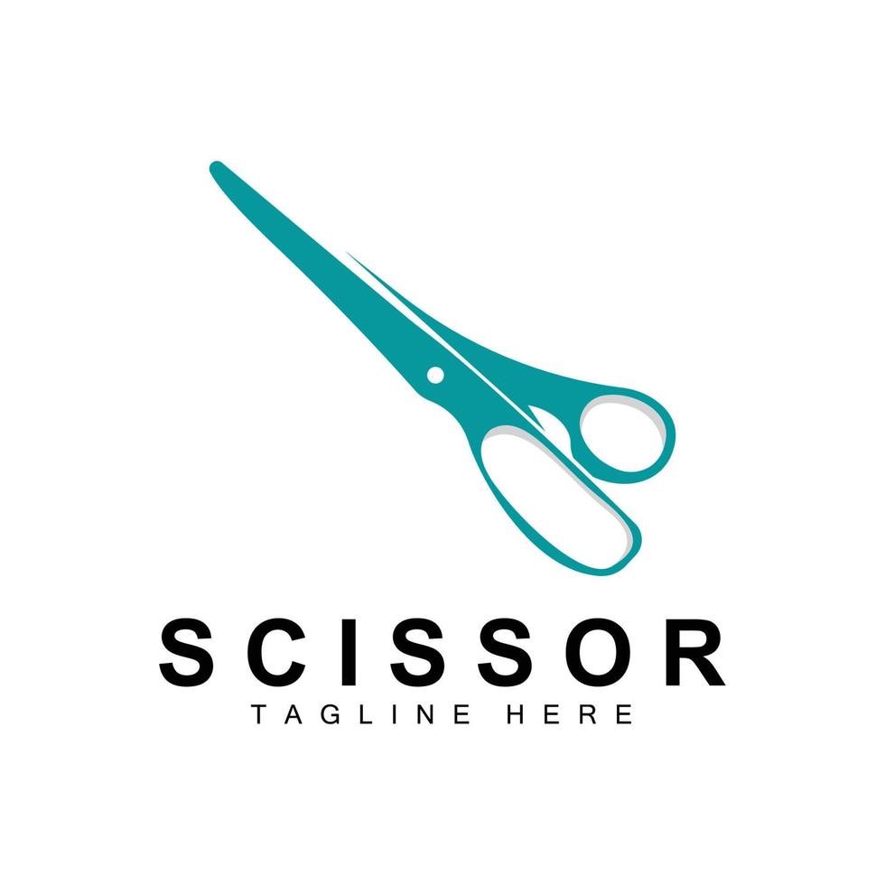 création de logo de ciseaux, vecteur de rasoir de salon de coiffure, illustration de marque de ciseaux de babershop