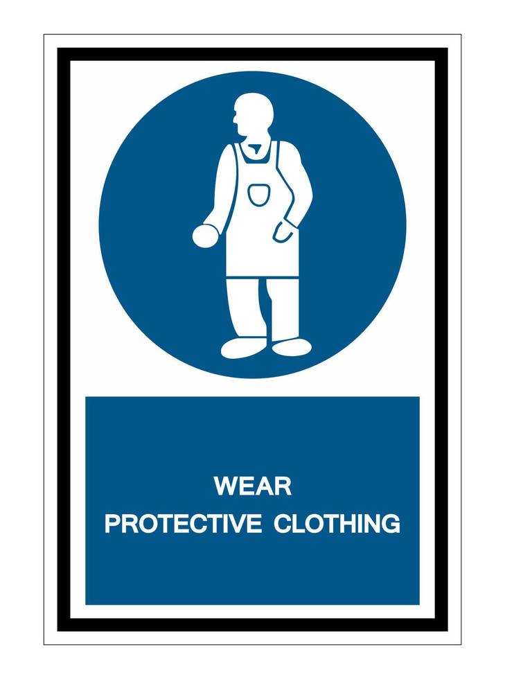 Ppe icon.wear symbole de vêtements de protection isoler sur fond blanc, illustration vectorielle eps.10 vecteur