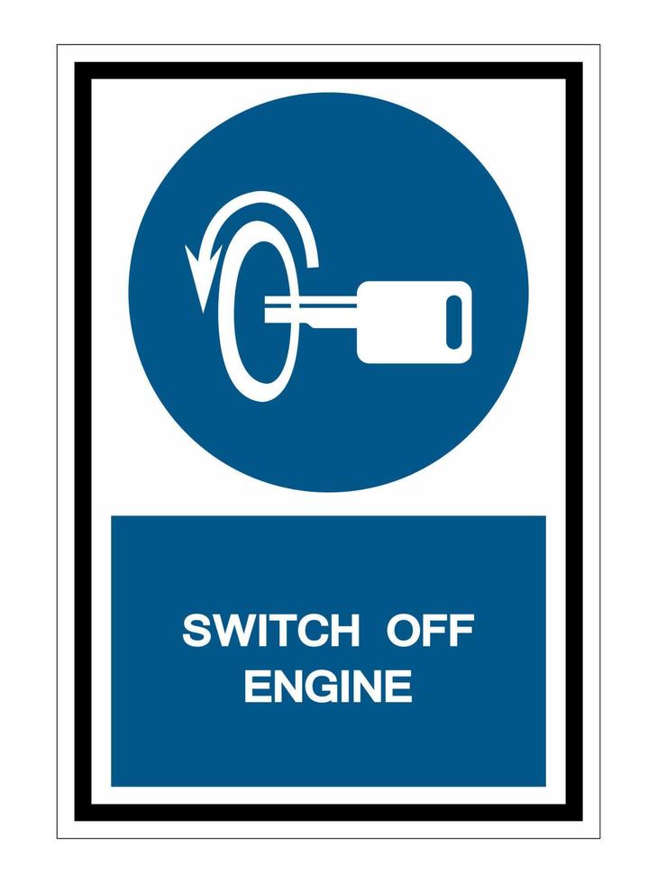 Éteindre le signe de symbole de moteur isoler sur fond blanc, illustration vectorielle eps.10 vecteur