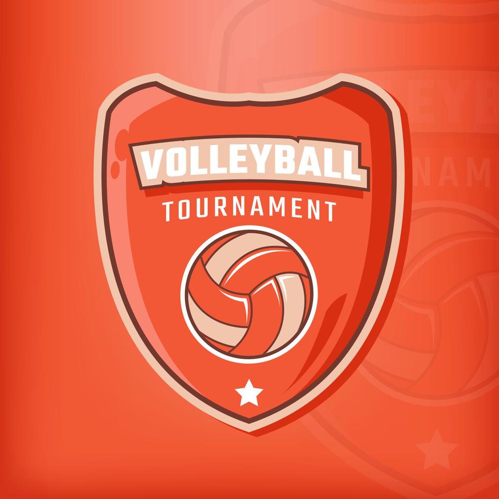 insigne de logo de volley-ball américain vecteur