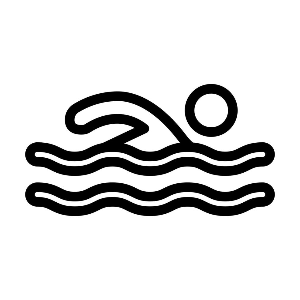 conception d'icône de nageur vecteur