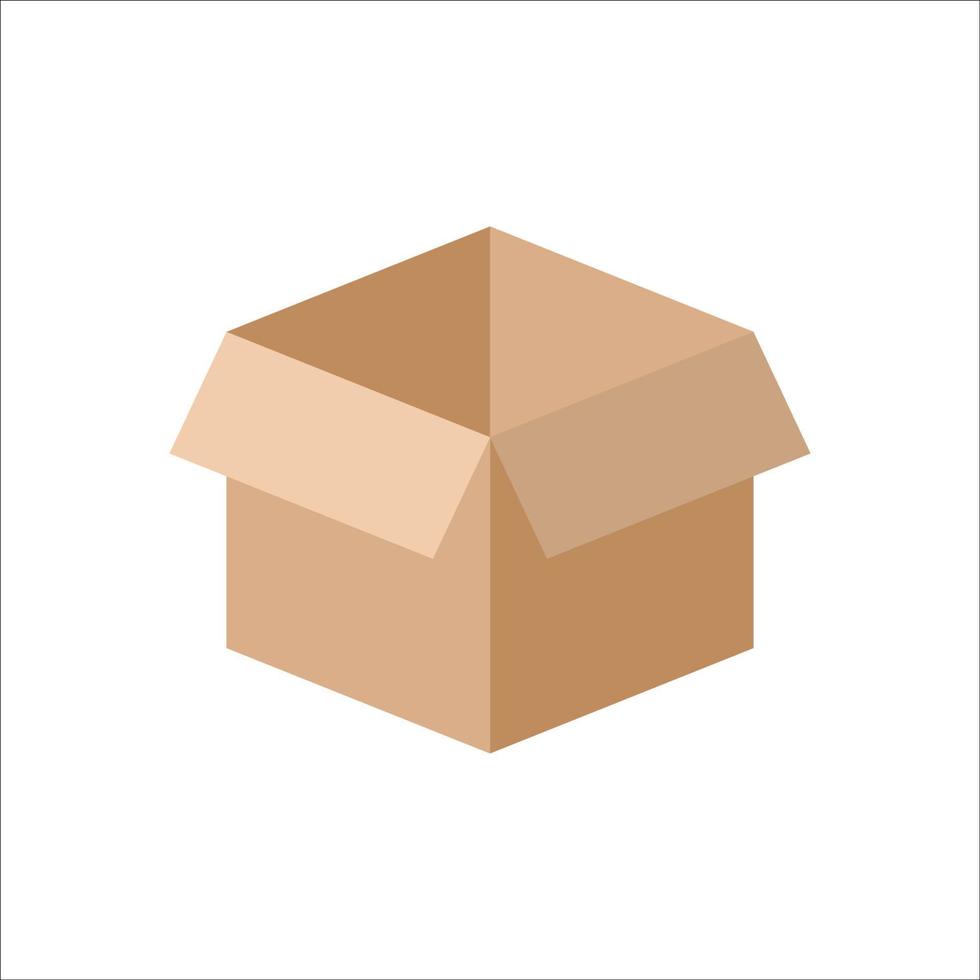 icône de boîte en carton, vecteur et illustration.