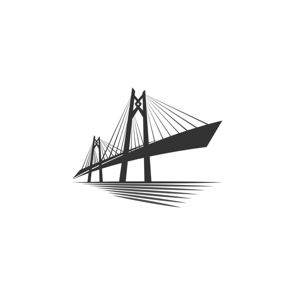 illustration de conception d'icône de logo de pont vecteur
