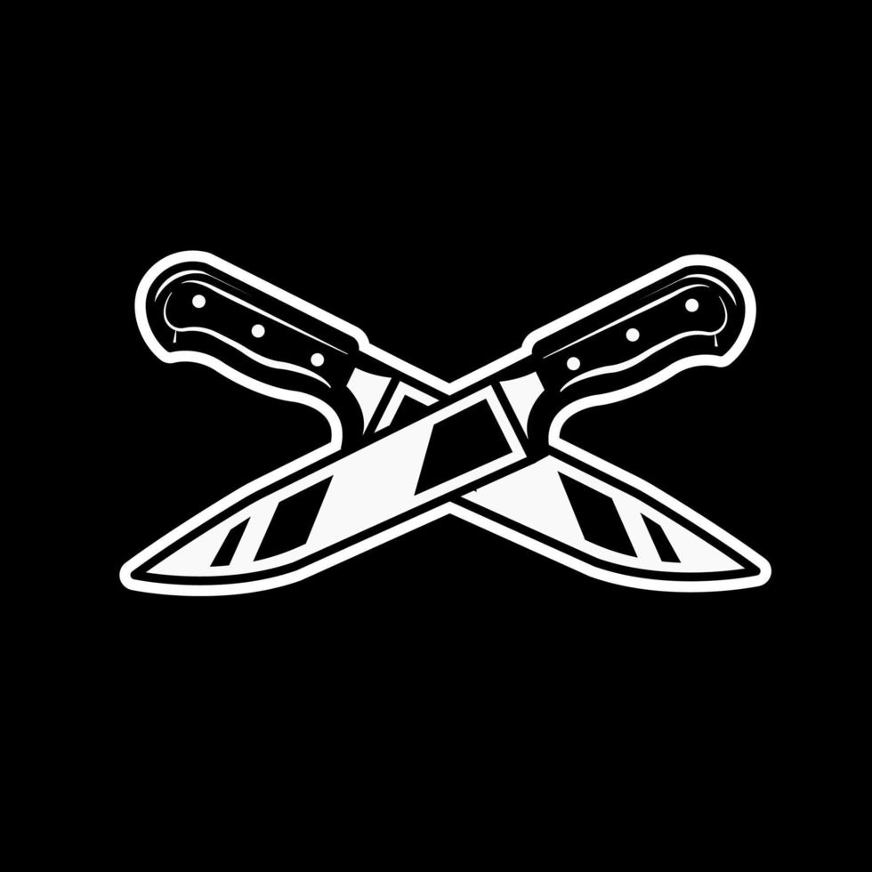 conception de symbole de couteau de vecteur adaptée aux logos ou aux modèles de conception