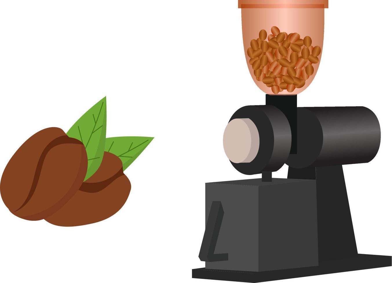 moulin à café électrique grain de café pour noix, sucre et céréales vecteur