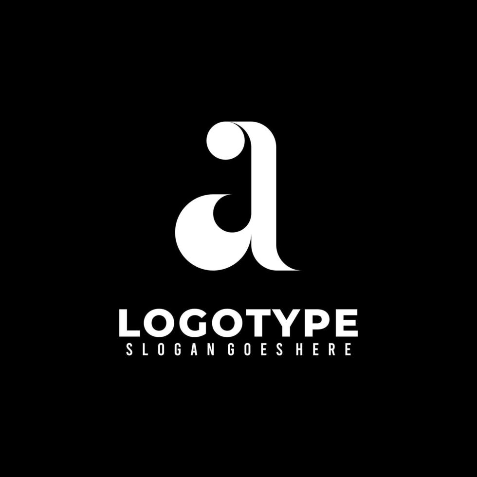 concept de design simple et créatif de la lettre initiale du logo aa moderne vecteur