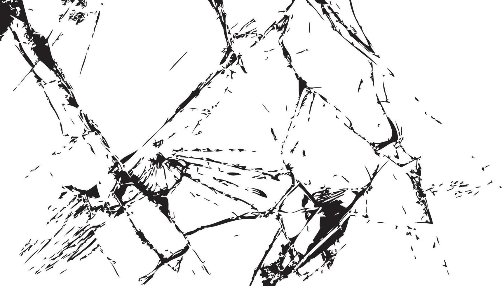 illustration vectorielle de fond verre brisé isolé sur fond blanc vecteur