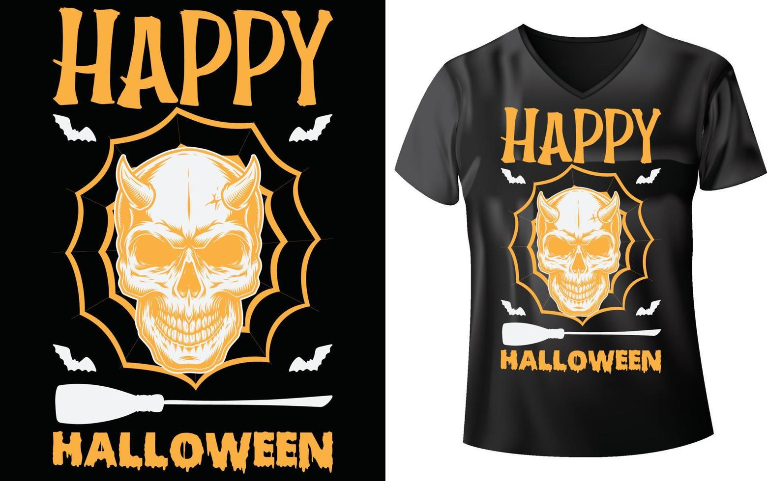 conception de t-shirt d'halloween vecteur