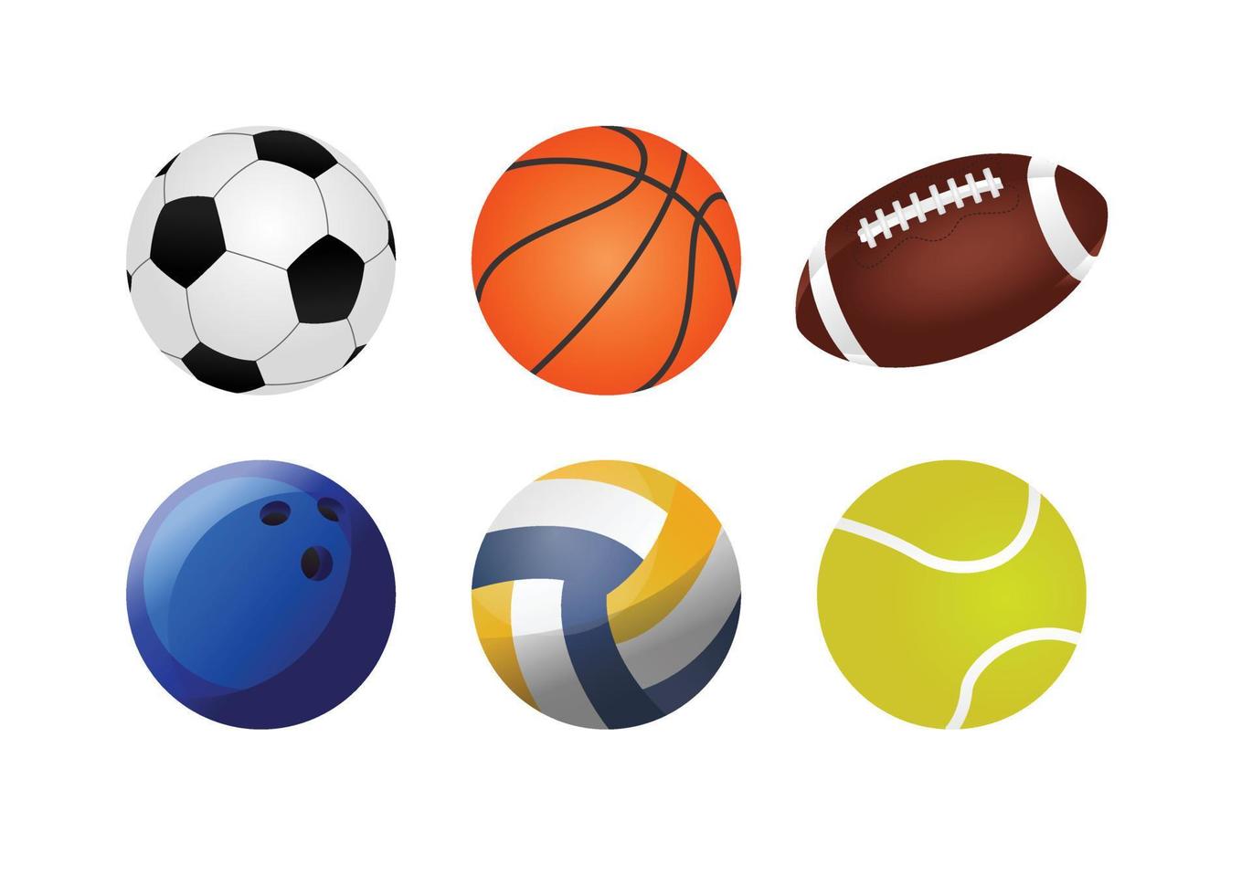 collection de jeux de ballons de sport variés vecteur