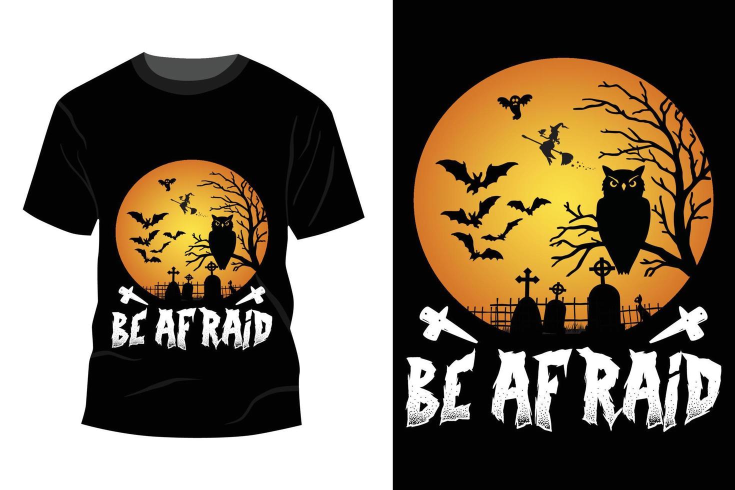 conception de t-shirt d'halloween vecteur