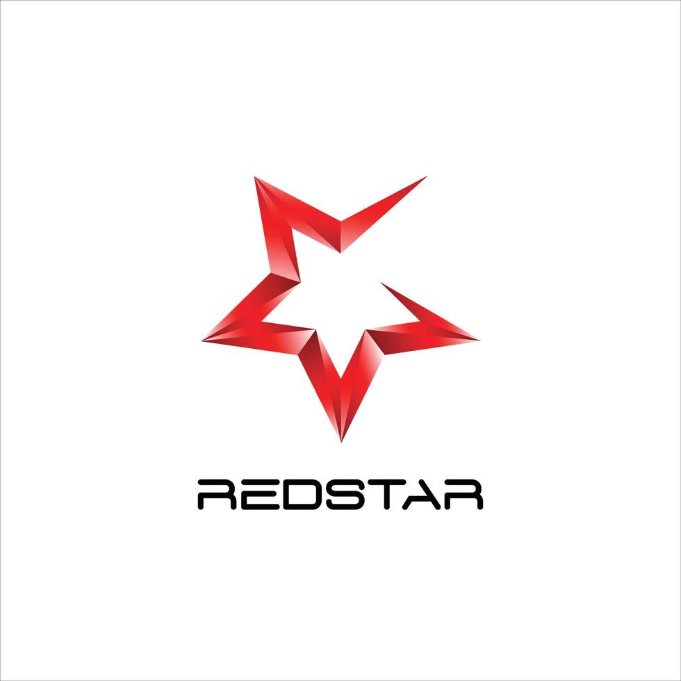 icône de symbole abstrait logo étoile rouge vecteur