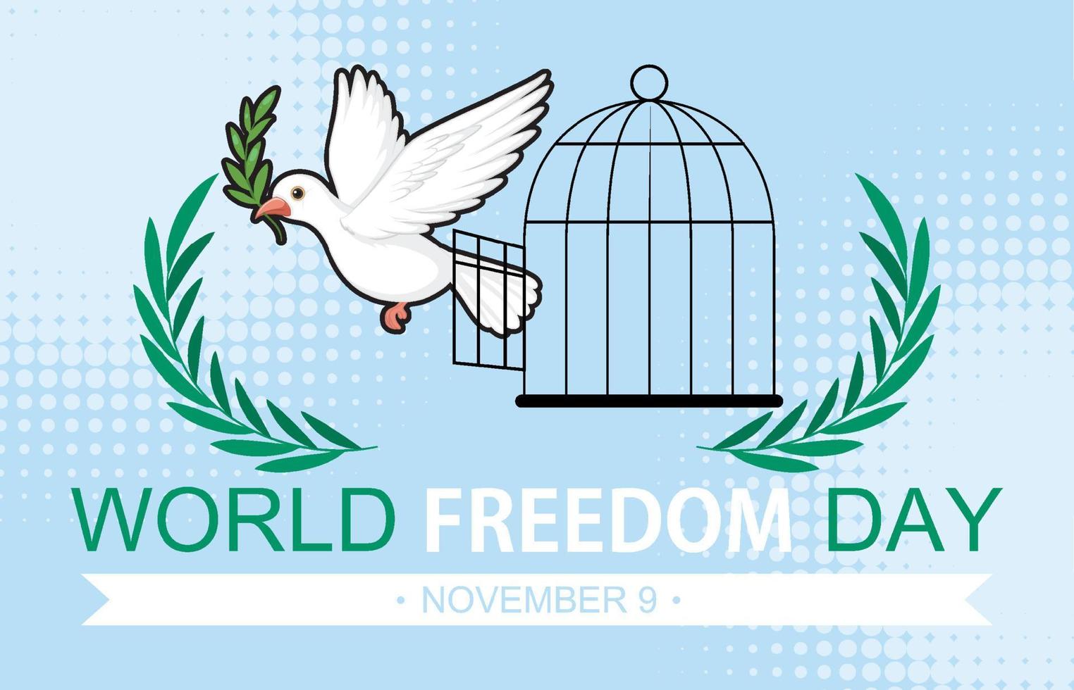 modèle d'affiche de la journée mondiale de la liberté vecteur