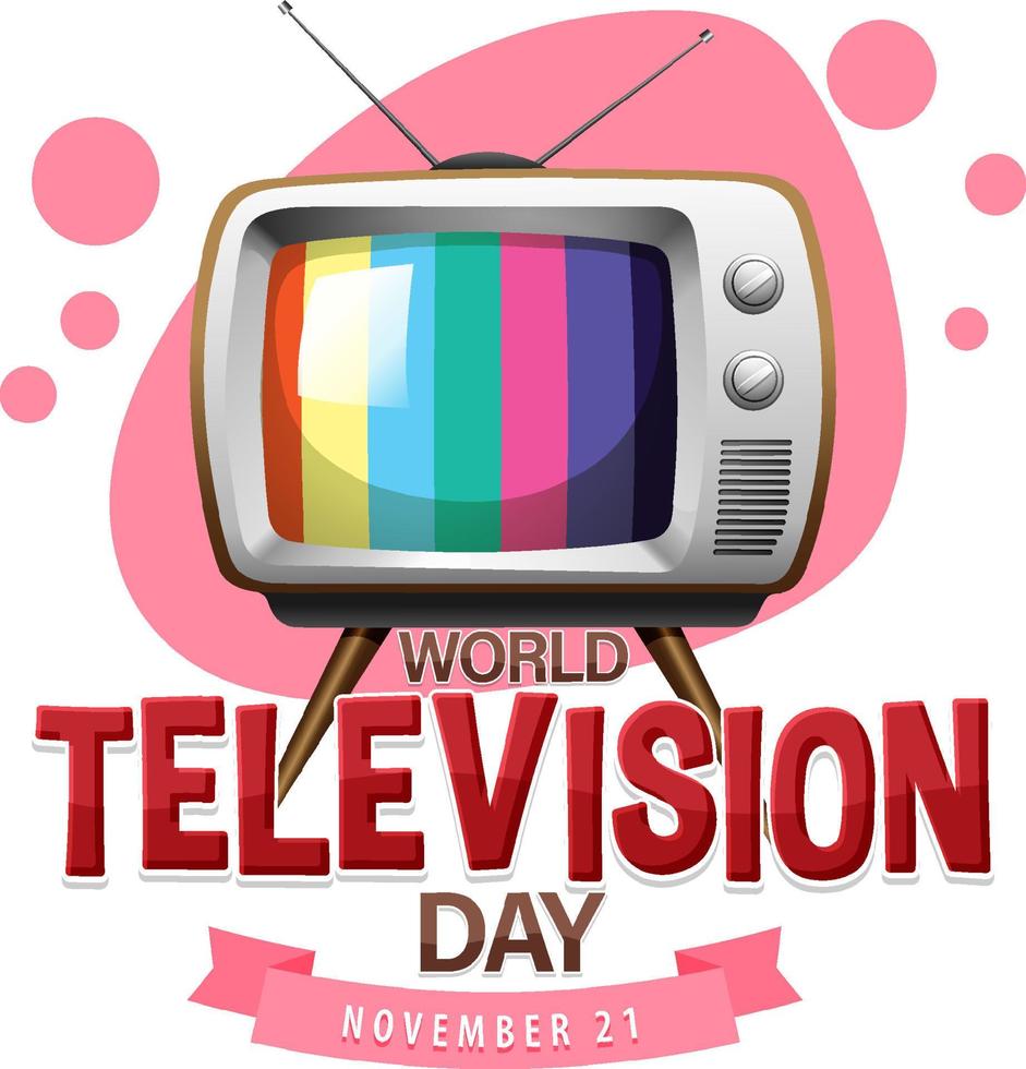conception d'affiche de la journée mondiale de la télévision vecteur