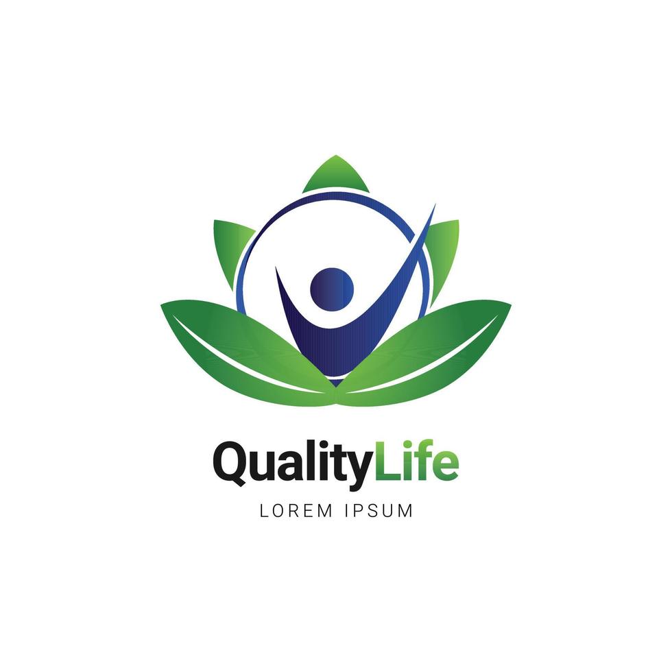 qualité vie soins de santé logo signe symbole icône vecteur