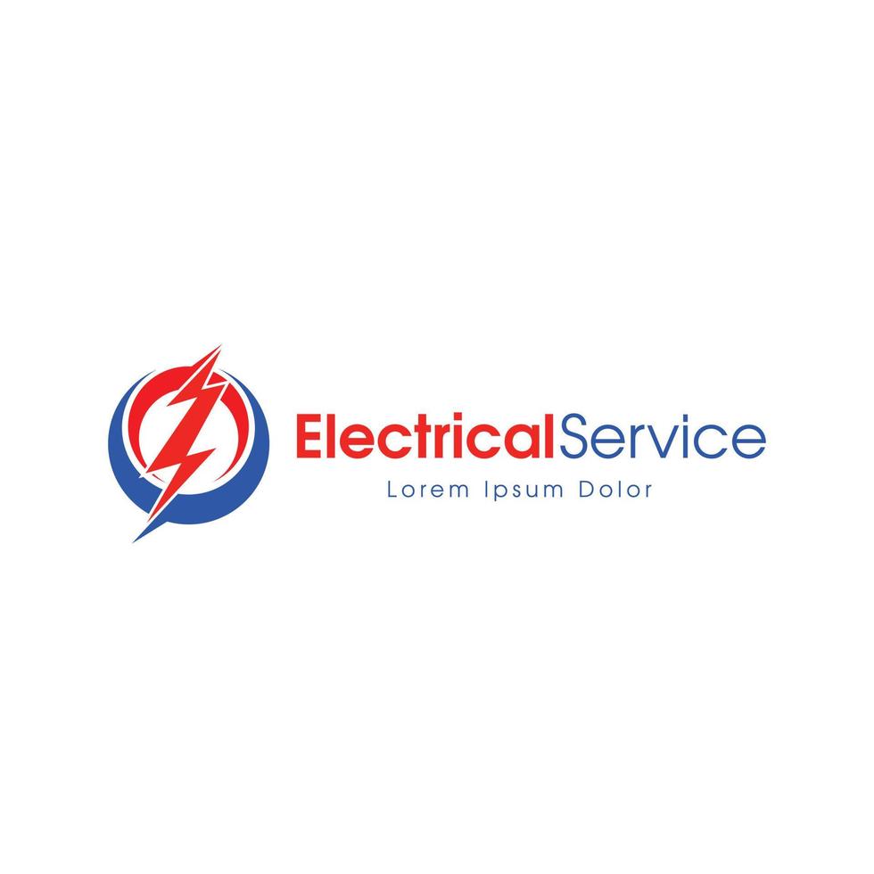 icône de symbole de conception de logo d'énergie électrique vecteur