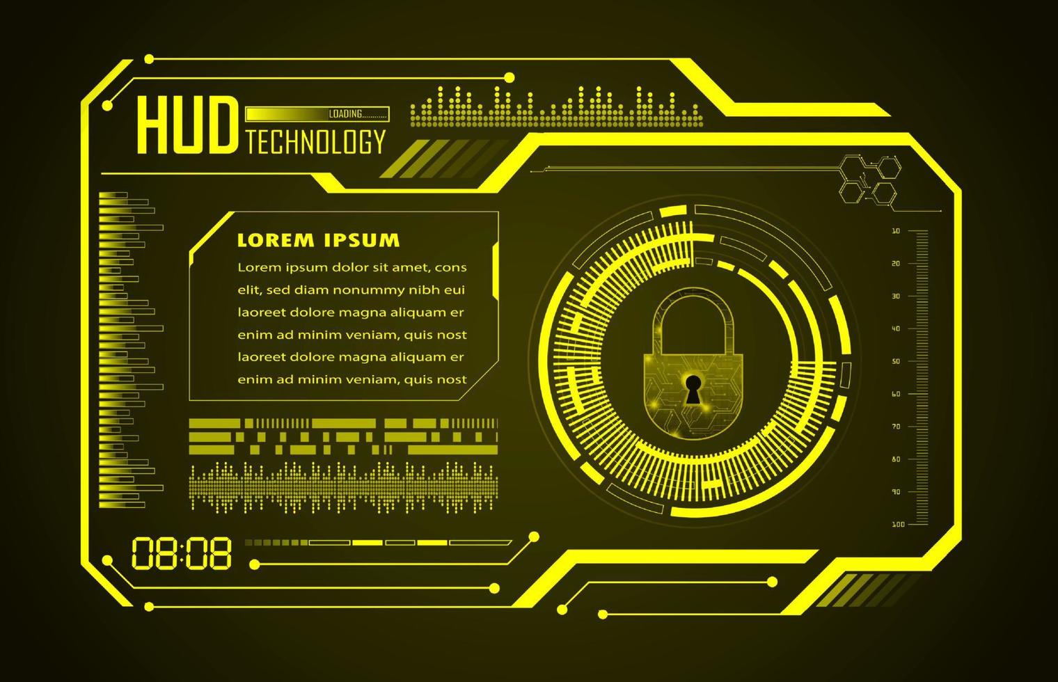 panneau hud de technologie moderne vecteur