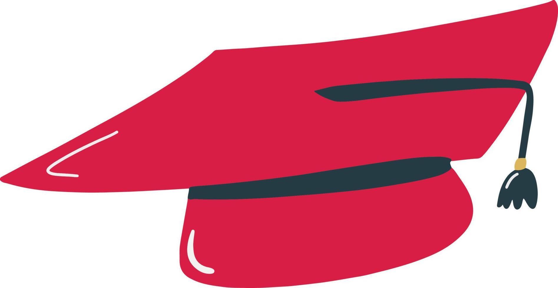 bonnet de graduation ludique illustration de graduation dessinée à la main vecteur