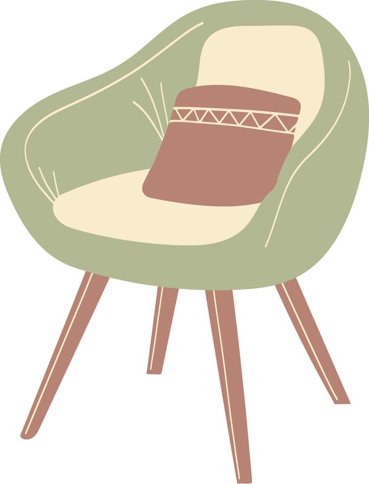 illustration de décoration de salle de canapé simple esthétique vecteur