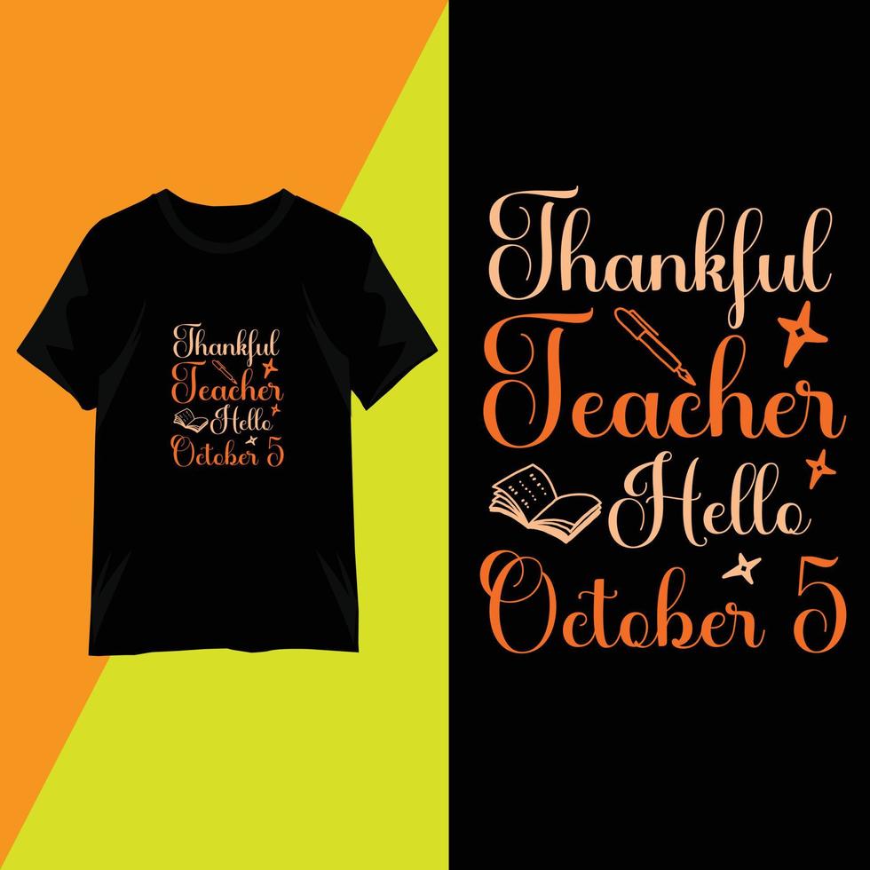 typographie de conception de t-shirt de la journée des enseignants vecteur