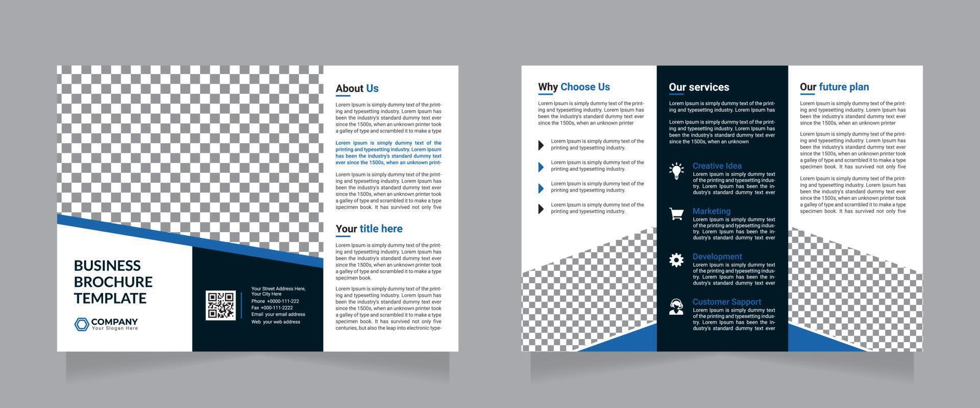 conception de brochure d'entreprise à trois volets, conception de brochure à trois volets d'entreprise moderne, conception de brochure à trois volets créative, conception de modèle de brochure vecteur