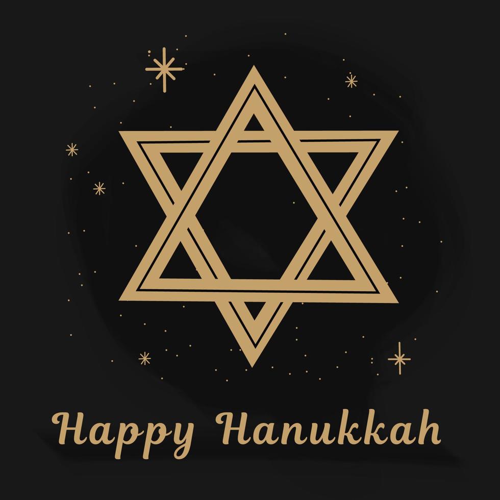 carte de voeux joyeux hanukkah lettrage. inscription typographique d'impression d'affiche festive. illustration vectorielle vecteur