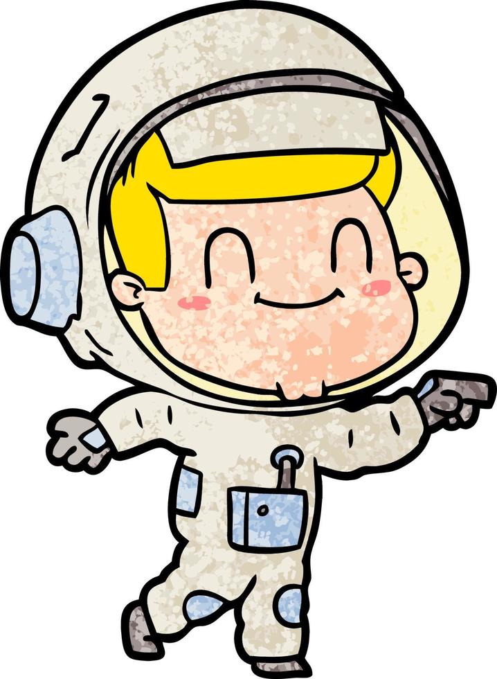 vecteur, astronaute, garçon, dans, dessin animé, style vecteur