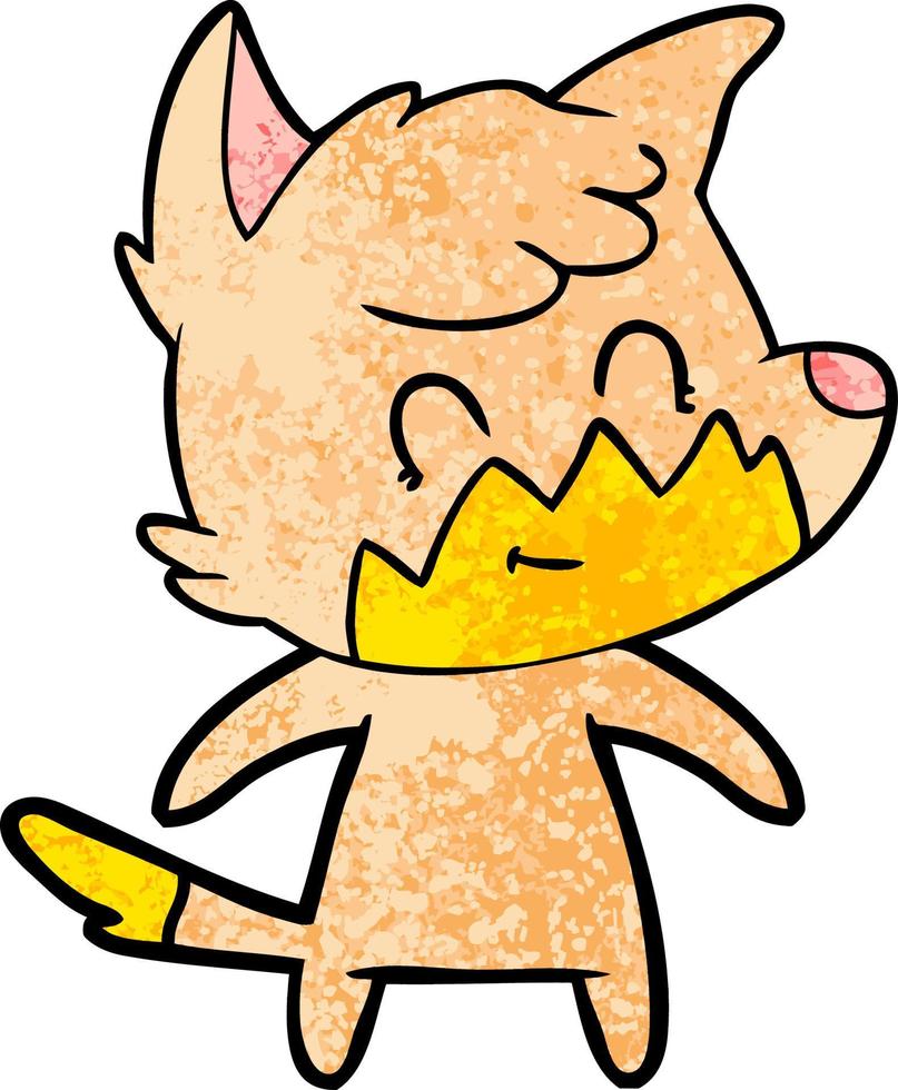 personnage de renard de vecteur en style cartoon