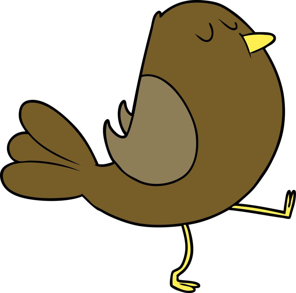 oiseau de vecteur en style cartoon