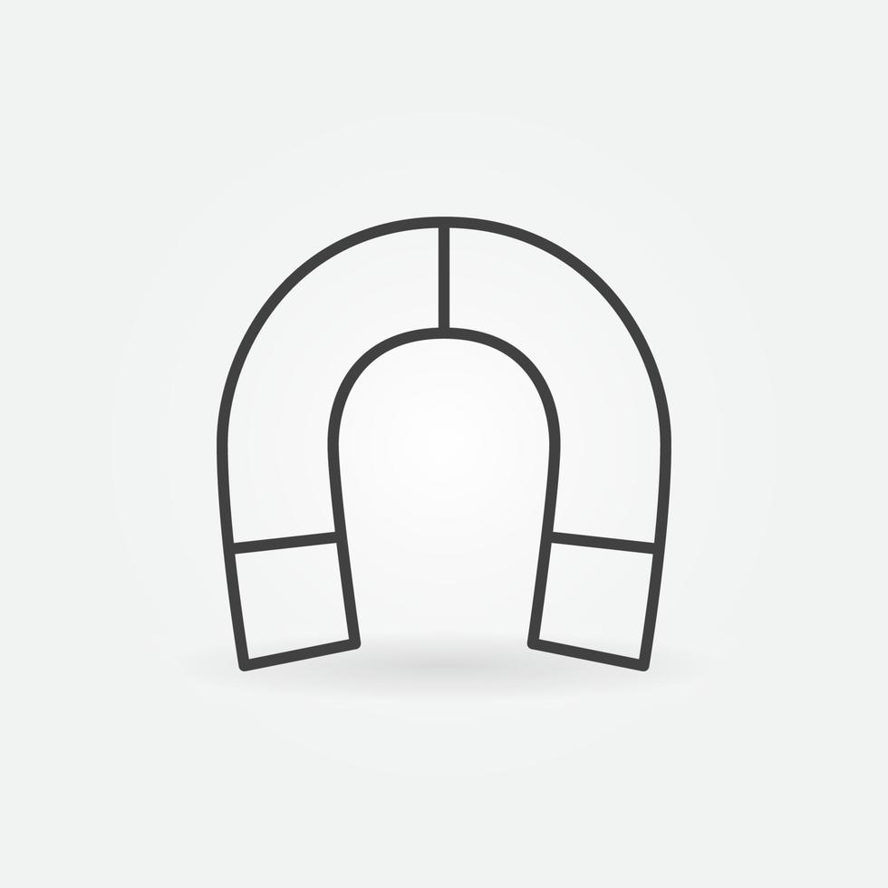 icône ou symbole de contour de concept de vecteur d'aimant