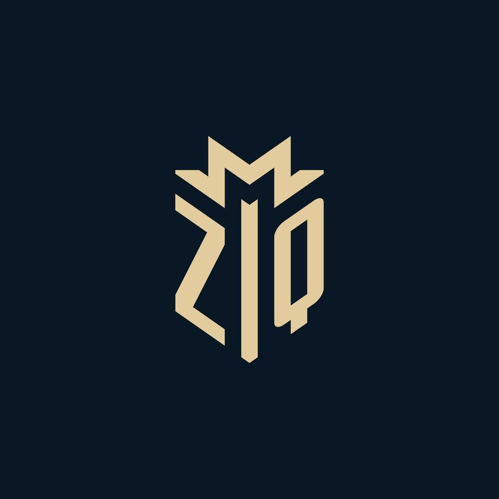 zq initiale pour le logo du cabinet d'avocats, le logo de l'avocat, les idées de conception de logo d'avocat vecteur