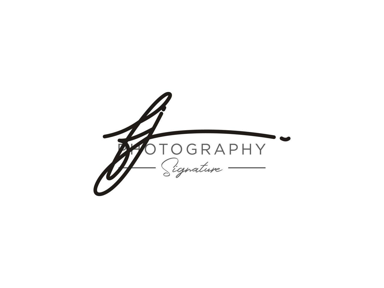 lettre fj signature logo template vecteur