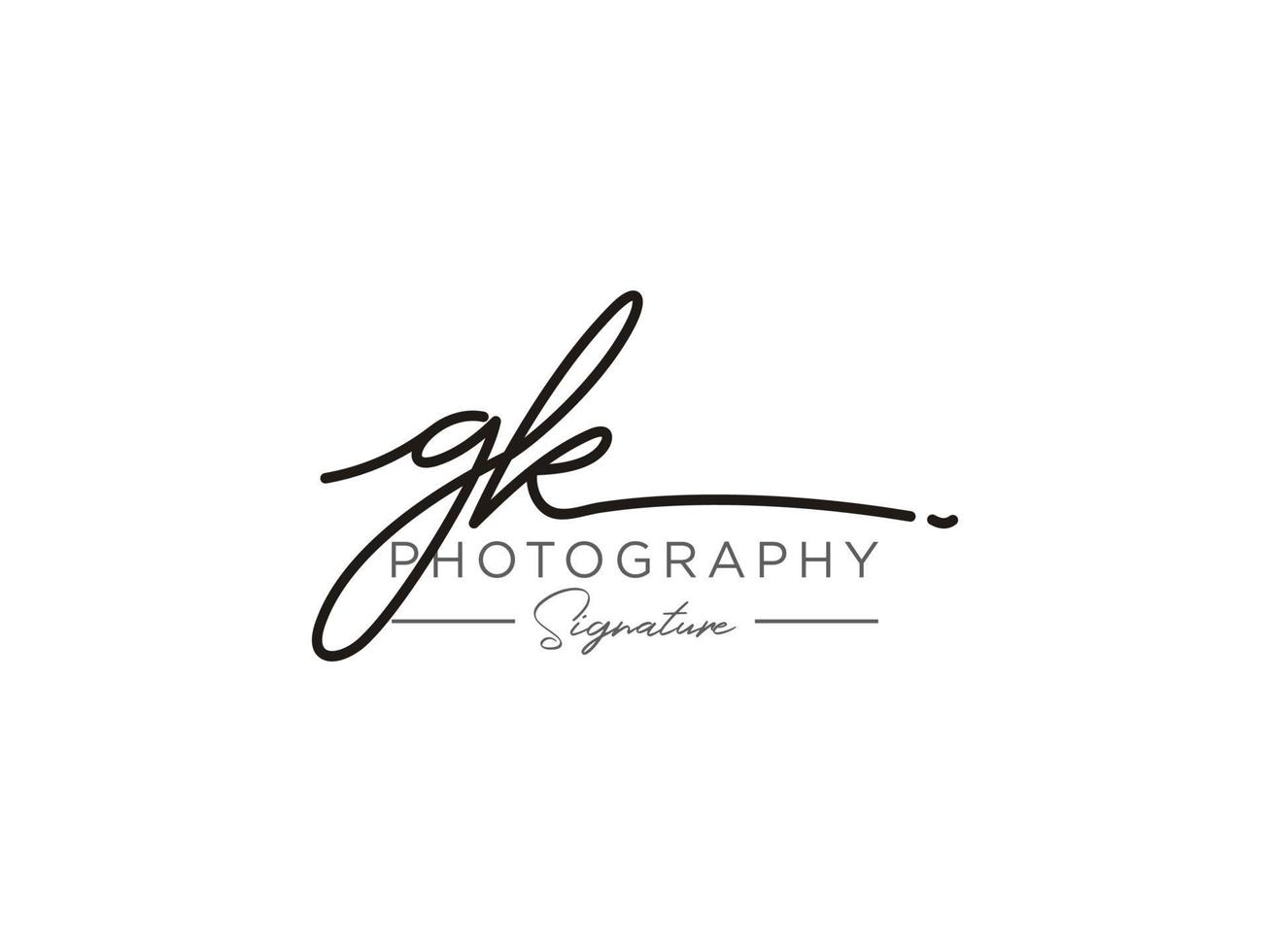 lettre gk signature logo template vecteur