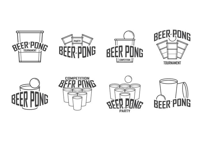 Logo gratuit du logo beer pong vecteur