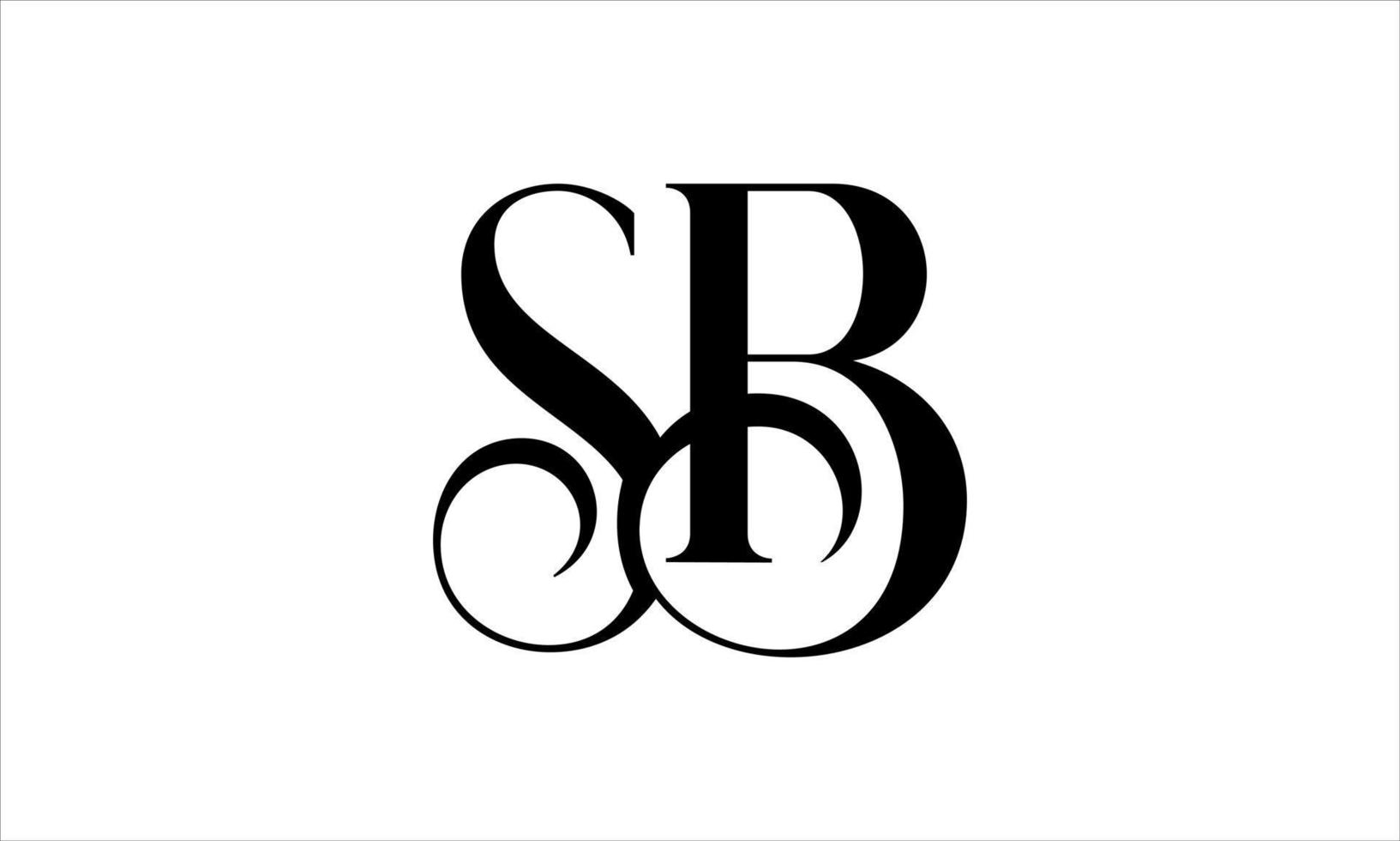 création de logo qn. vecteur de conception d'icône de logo de lettre sb initiale vecteur pro.
