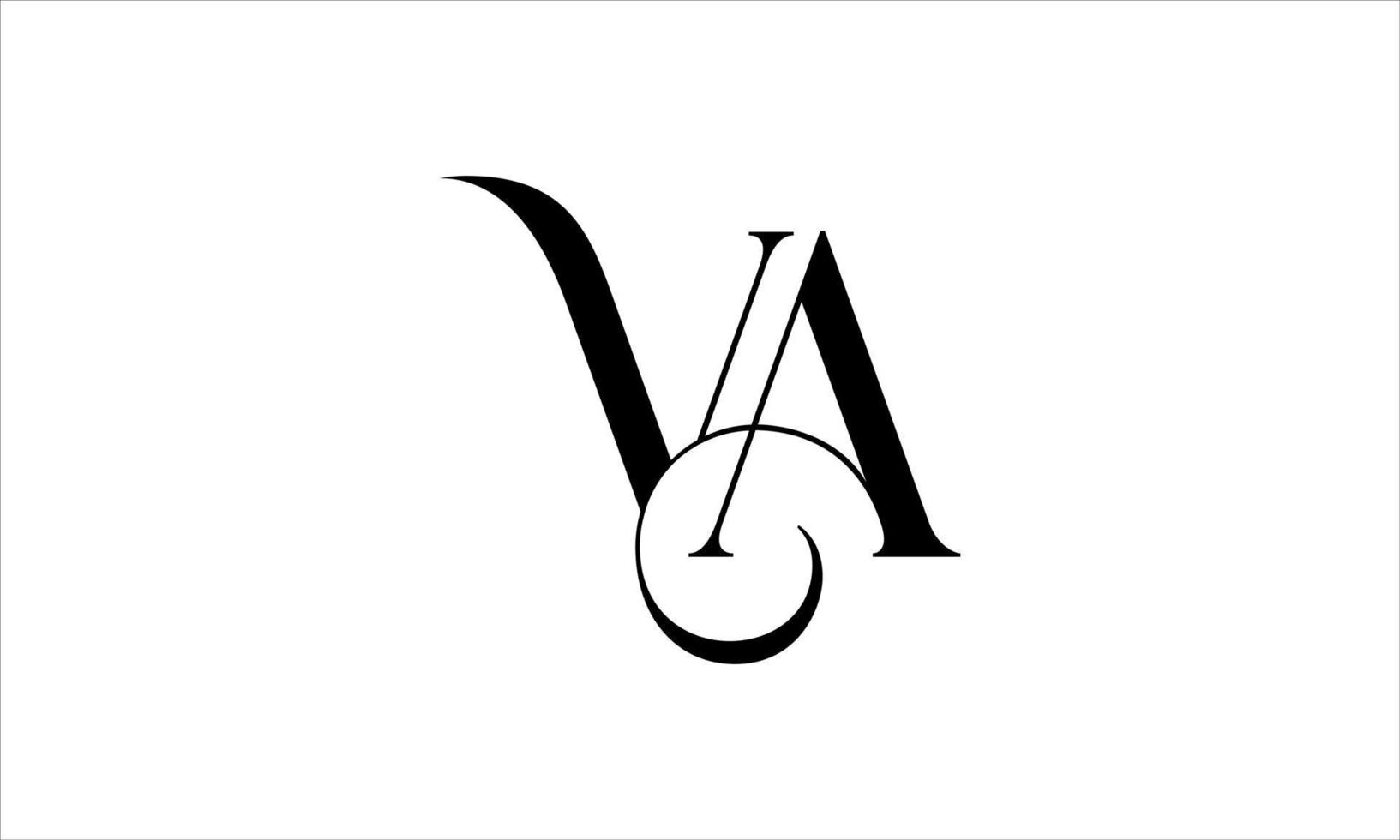 création de logo va. vecteur de conception d'icône de logo de lettre va initiale vecteur pro.