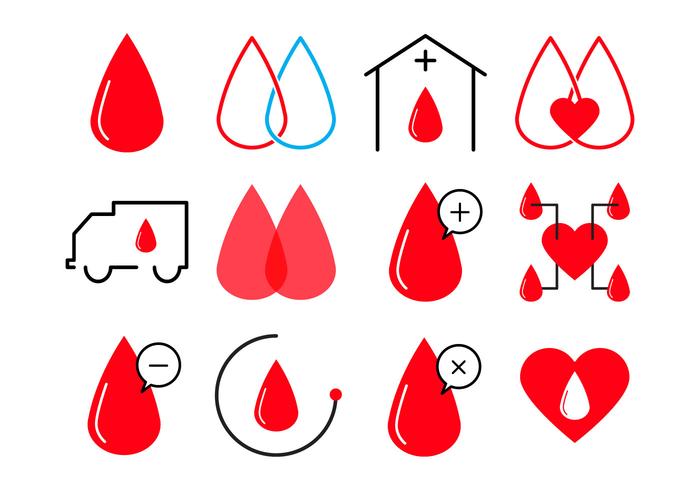 Vector gratuit d'icône de don de sang