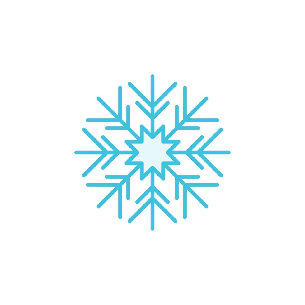icône ou signe moderne de concept de vecteur de flocon de neige bleu