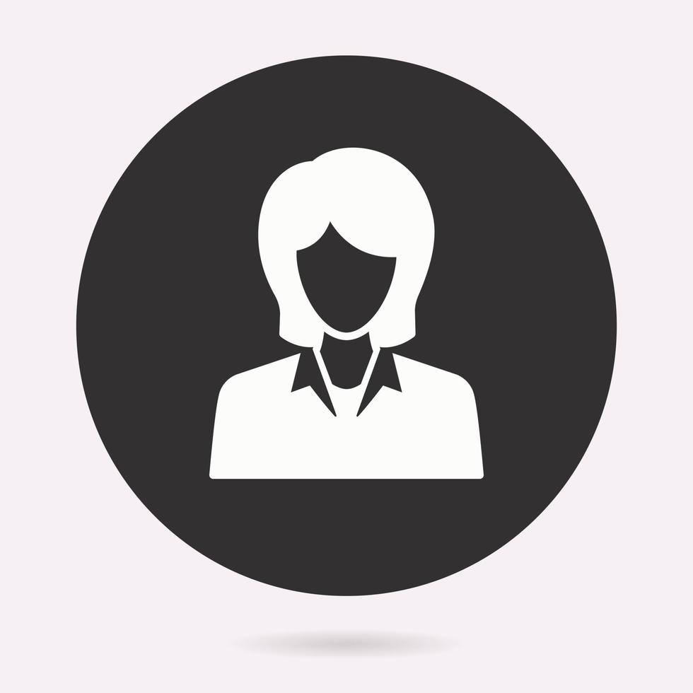 femme d'affaires - icône vectorielle. illustration isolé. pictogramme simplifié. vecteur